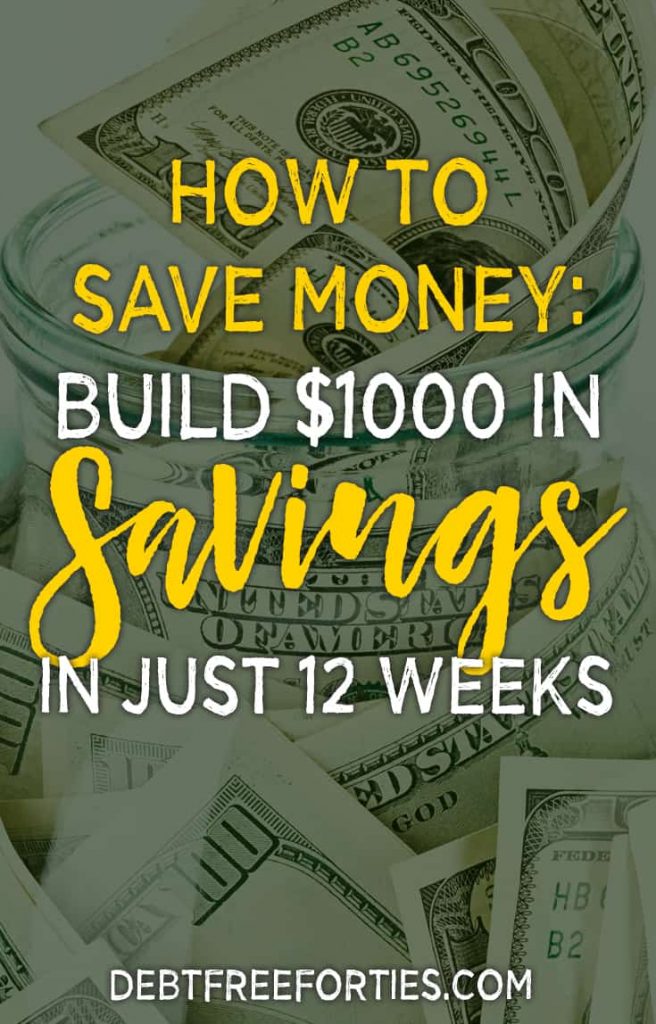 Struggling to save money? Try a money saving challenge and grab these free money savings challenge printables. Get your $1000 savings built in just 12 weeks! #savings #emergencyfund #savemoney #moneysavingchallenge
