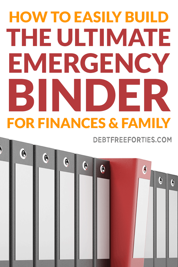 Creating an emergency binder is important for your family and finances. Without one, would you family know how to pay bills in an emergency? Get this step-by-step instruction on how to start building an emergency binder. #emergency #personalfinance #family