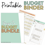 Screenshots of printable budget binder