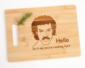 bamboo cutting board with saying